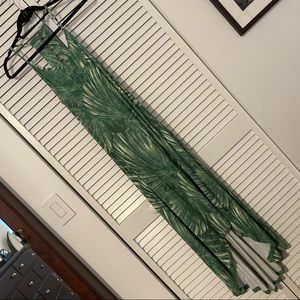 Tropical high low maxi dress